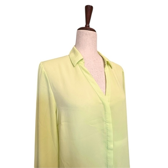 Worthington Button Down Long Sleeve Shirt Blouse. Pineapple Yellow Size M #1394 - Picture 5 of 7